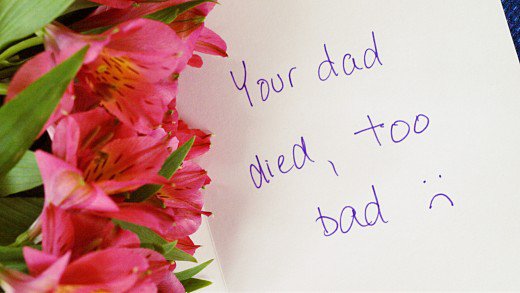 Your Dad Died, Too Bad Sympathy Card