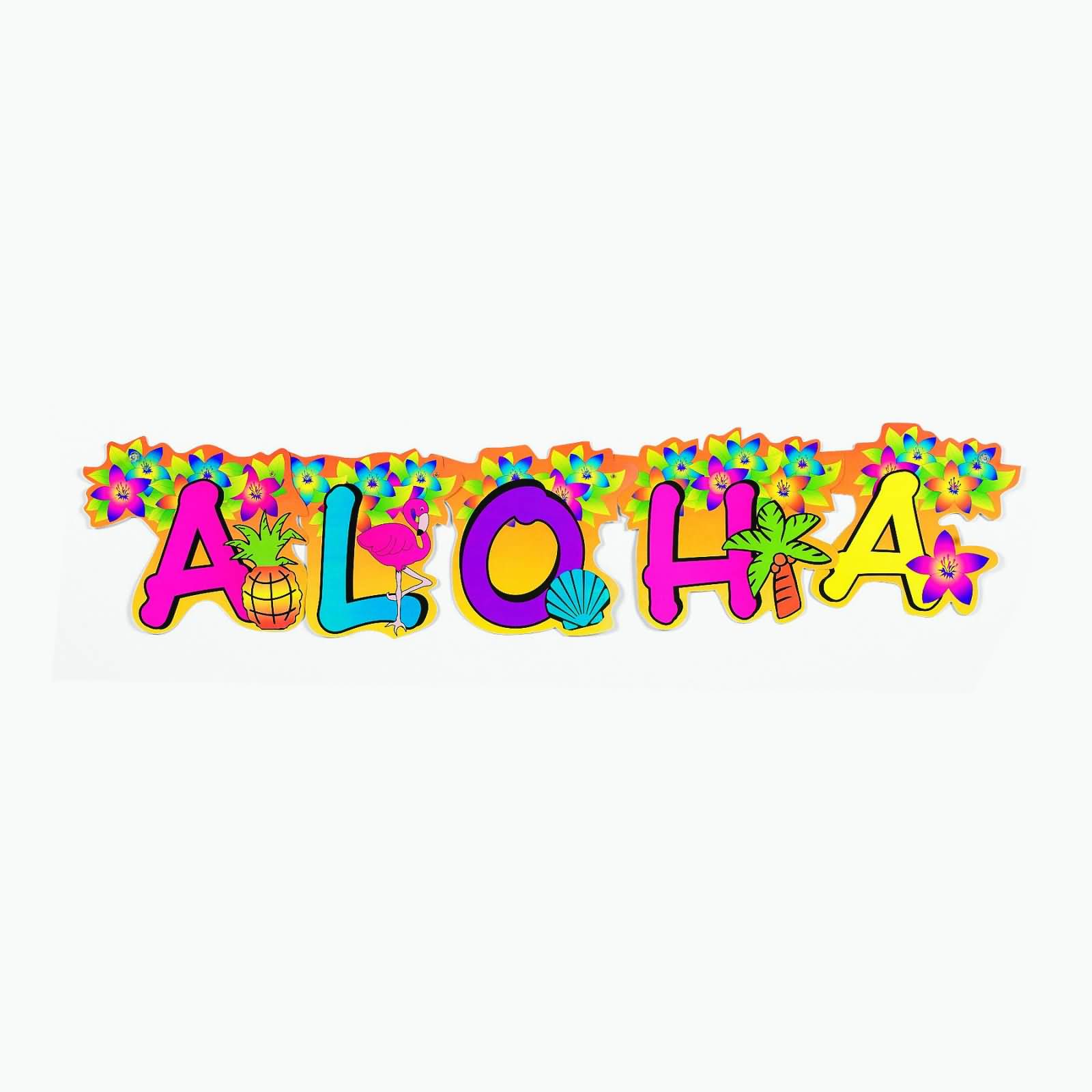 Aloha Colorful Text Picture