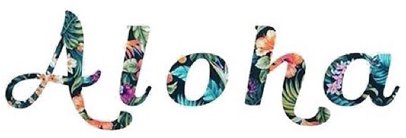 Aloha Flower Text Picture