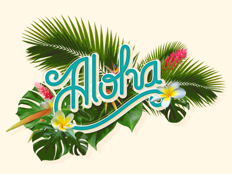 Aloha Flowers Animated Picture