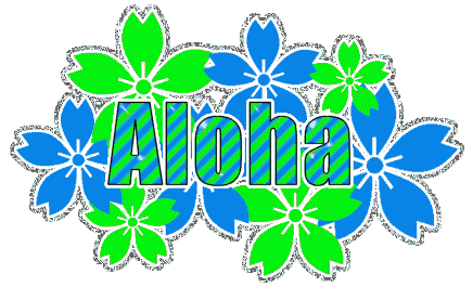 Aloha Flowers Glitter Picture
