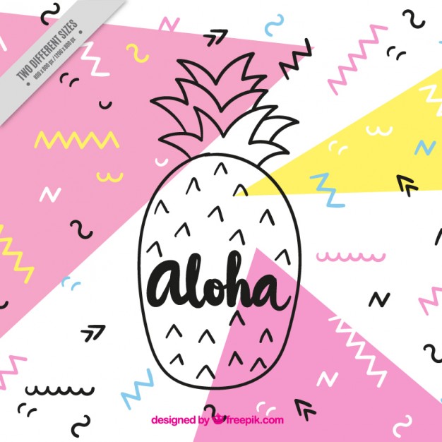 Aloha Pineapple Vector