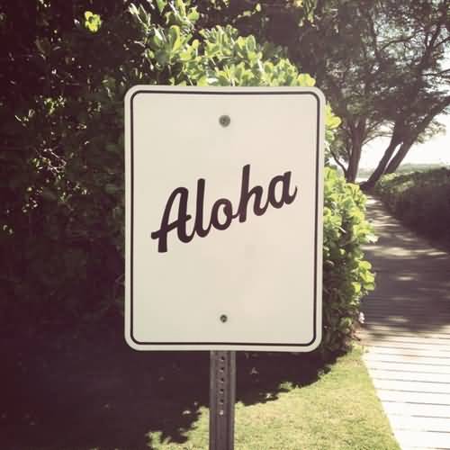 Aloha Sign Board Picture