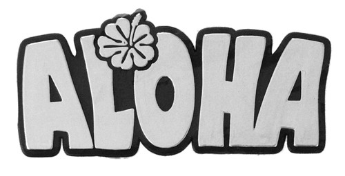 Aloha Simple Text With Flower