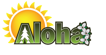 Aloha Sun And Flowers Logo Picture
