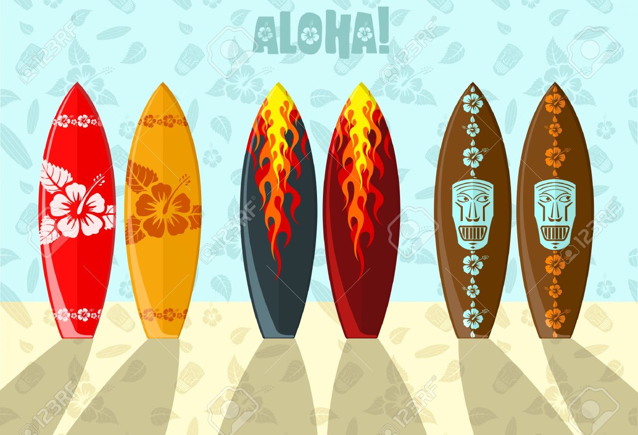 Aloha Surfboards Illustration