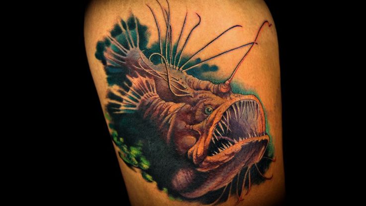 Amazing Angler Fish Tattoo By Sappet