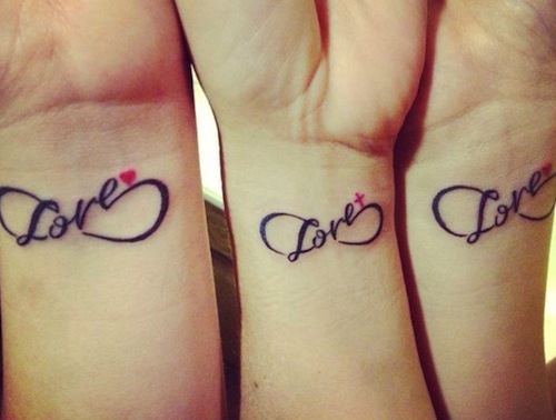 Amazing Love Infinity Symbol Friendship Tattoos On Wrists