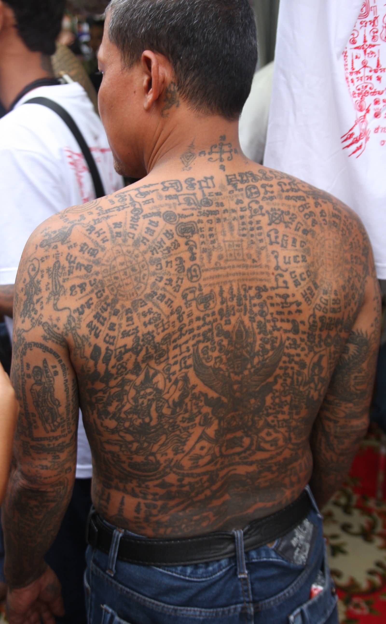 Amazing Religious Thai Tattoo On Full Back For Men
