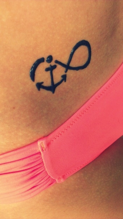 Anchor And Infinity Symbol Tattoo