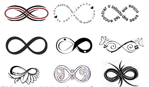 Awesome Infinity Symbols Tattoo Set
