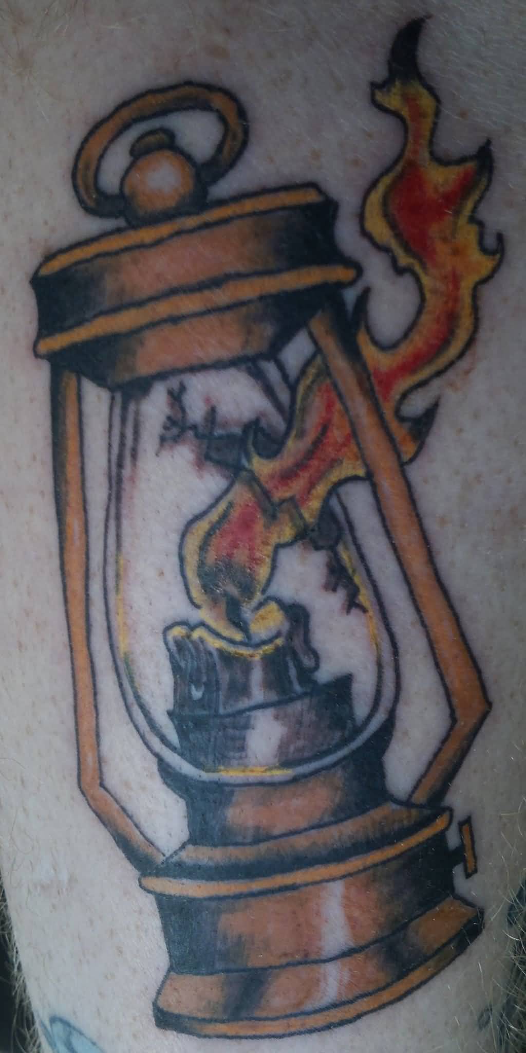 Awful Candle Lantern Tattoo