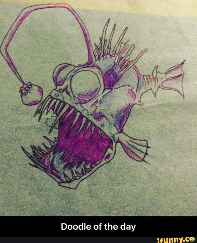 Awful Scary Angler Fish Tattoo Design