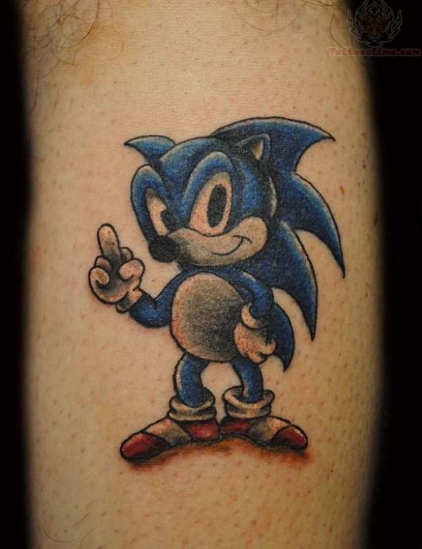 Awful Sonic Tattoo On Arm