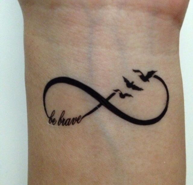 Be Brave Infinity Tattoo On Wrist