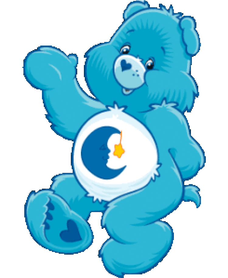 Blue Care Bear Wish You Good Night