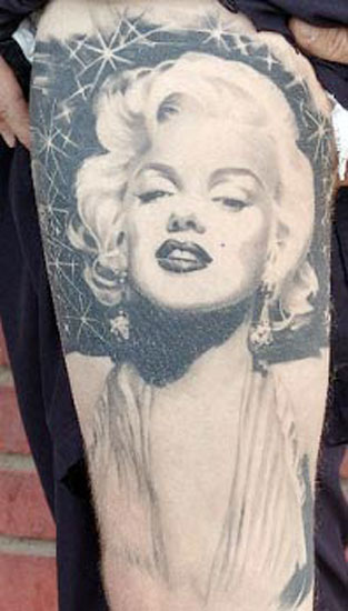 Brilliant Marilyn Monroe Portrait Tattoo By Robert Pho
