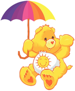 Care Bear Hanging With Umbrella Picture
