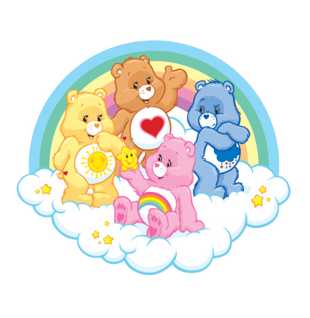 Care Bears Sitting On Cloud Picture