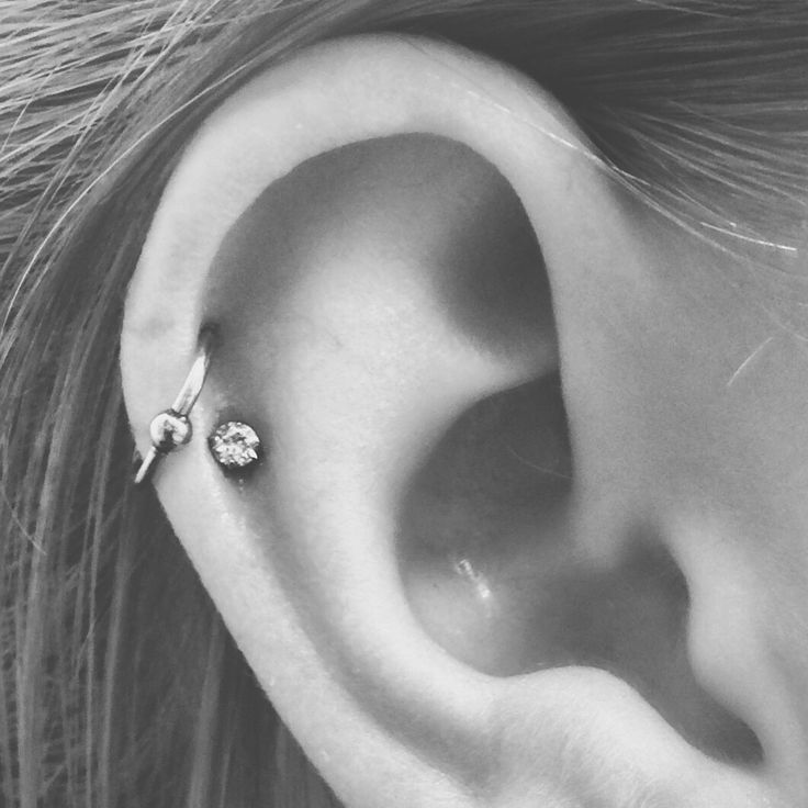 Cartilage Hoop Piercing For Young Girls