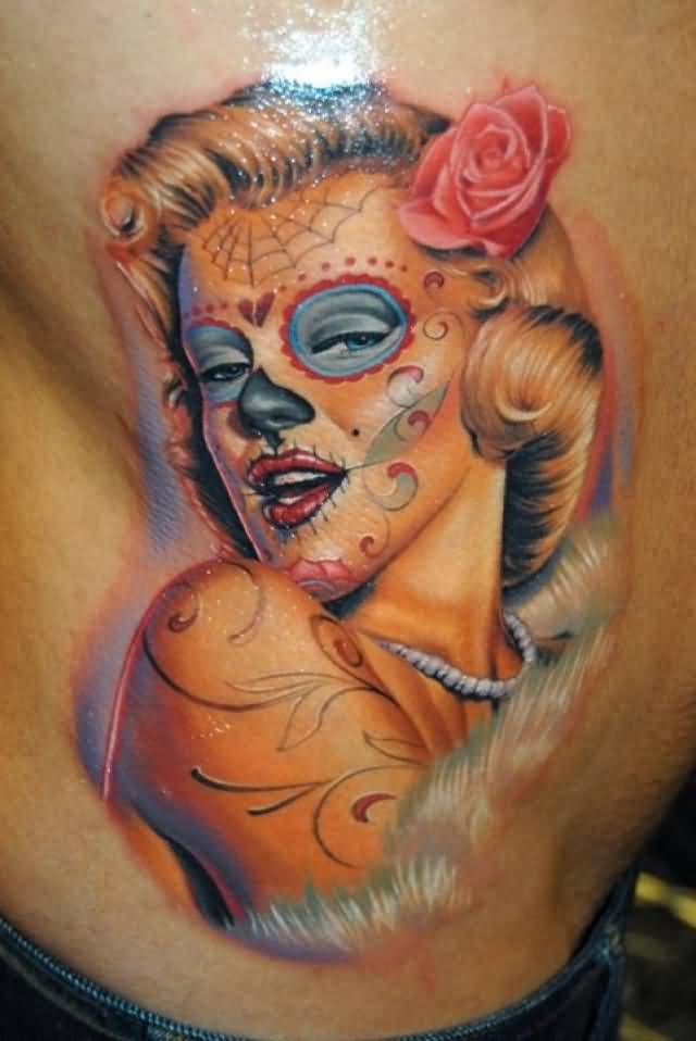 Catrina Marilyn Monroe Portrait Tattoo By Celtic Moon Tattoo