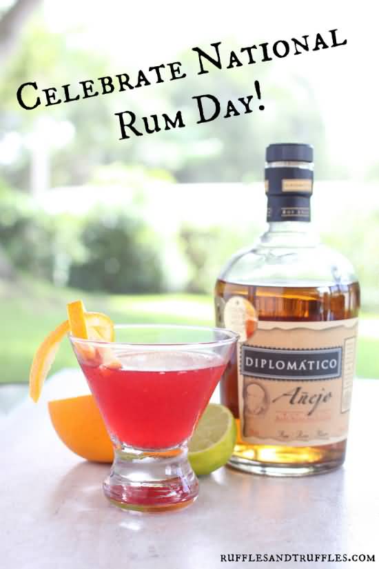 Celebrate National Rum Day Greetings Image