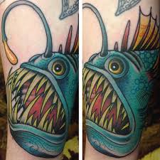 Dangerous Angler Fish Tattoo By Laurakennedytattoo.