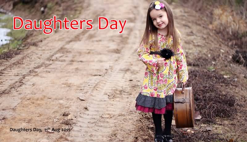 Daughters Day Greetings Cute Girl Picture