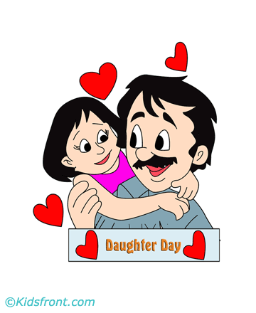Daughters Day Wishes Father And Daughter Clipart