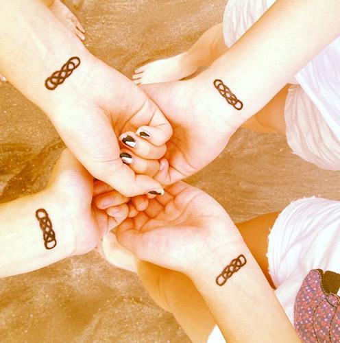 Double Infinity Matching Tattoos On Wrists