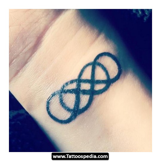 Double Infinity Symbol Tattoo On Wrist