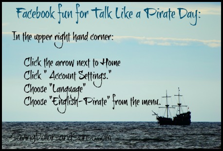 Facebook Fun For Talk Like A Pirate Day