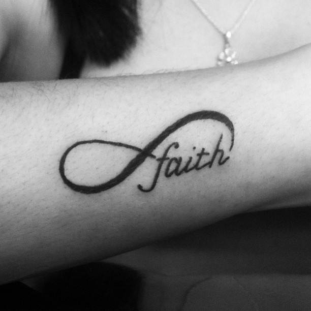 Faith Infinity Symbol tattoo On Arm