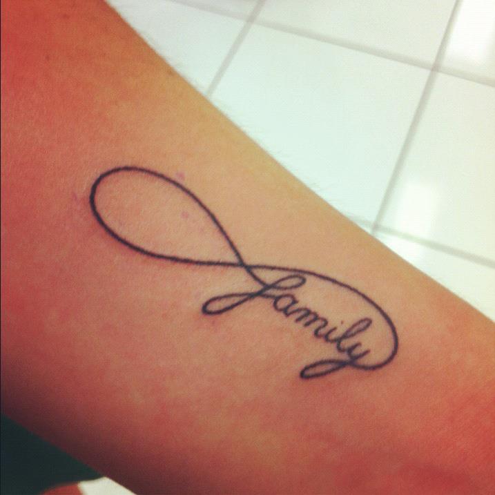 Family Infinity Symbol Tattoo On Arm