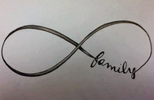 Family Infinity Symbol Tattoo Stencil