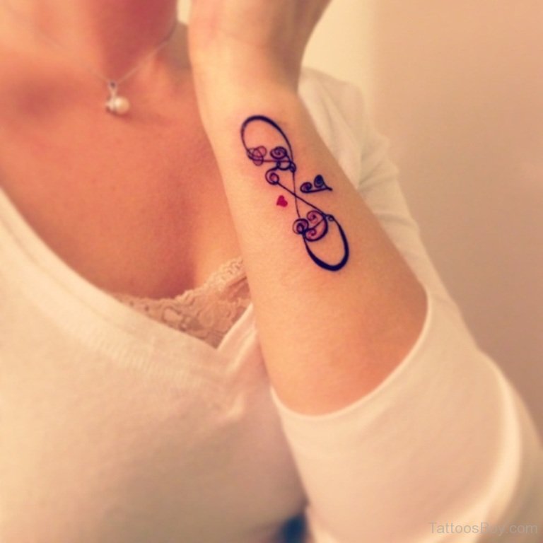 Fantastic Infinity Symbol Tattoo On Left Wrist For Girls
