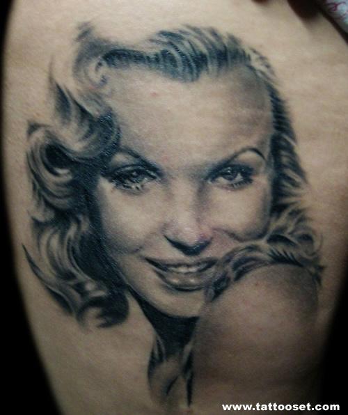 Gorgeous Marilyn Monroe Portrait Tattoo