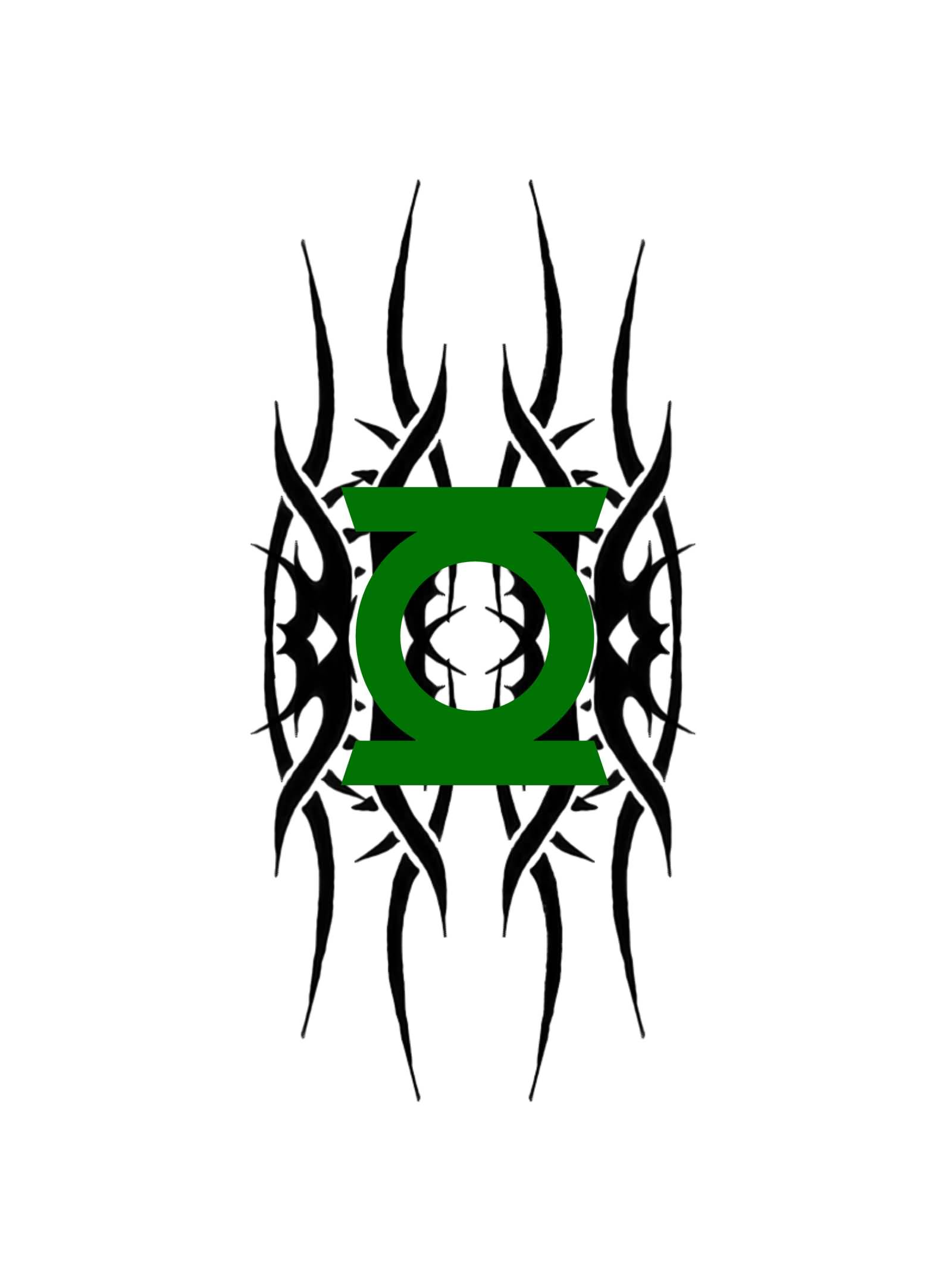 Green Lantern Logo Tattoo Design By Aaronjayson