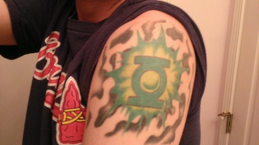 Green Lantern Logo Tattoo On Left Shoulder By Unforgiven1228
