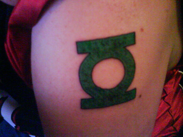 Green Lantern Symbol Tattoo On Shoulder By Unforgiven1228