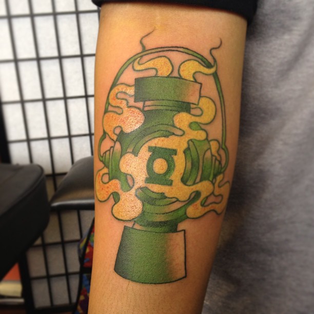 Green Lantern Tattoo On Forearm By Gooneytoonstattoo