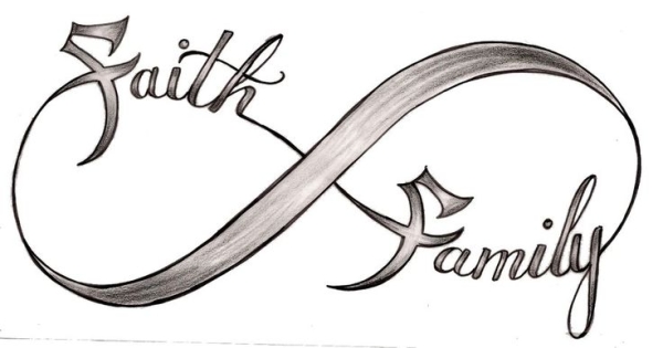 Grey Faith Family Infinity Symbol Tattoo Design By Metacharis