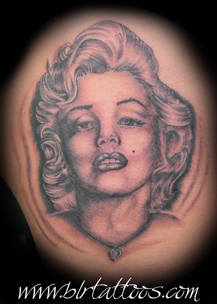 Grey Marilyn Monroe Tattoo By Birtattoos