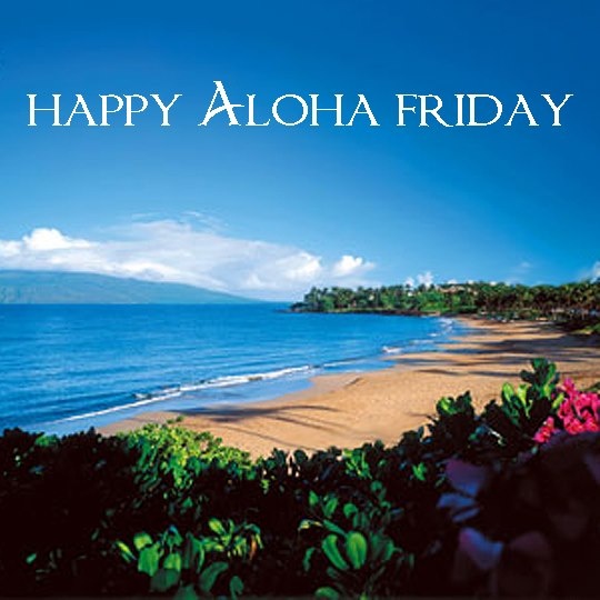 Happy Aloha Friday Beach View Image