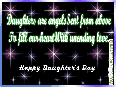 Happy Daughters Day Glitter Picture