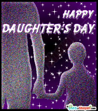 Happy Daughters Day Glitter Wishes Picture