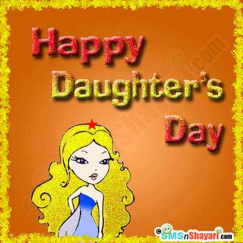 Happy Daughters Day Glitter