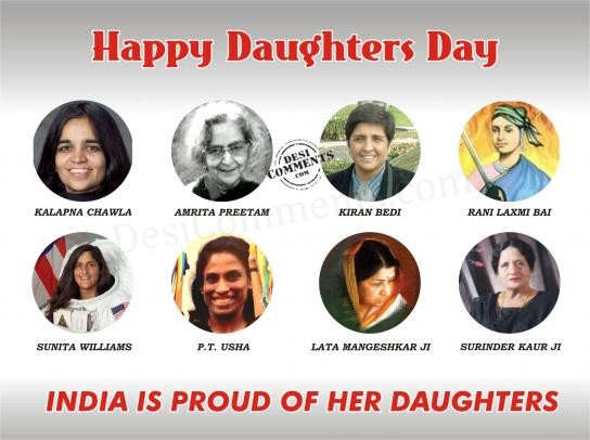 Happy Daughters Day India Is Proud Of Her Daughters