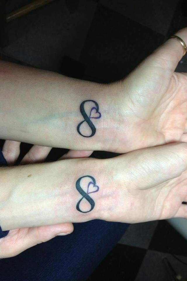 Heart Infinity Matching Tattoos On Wrists