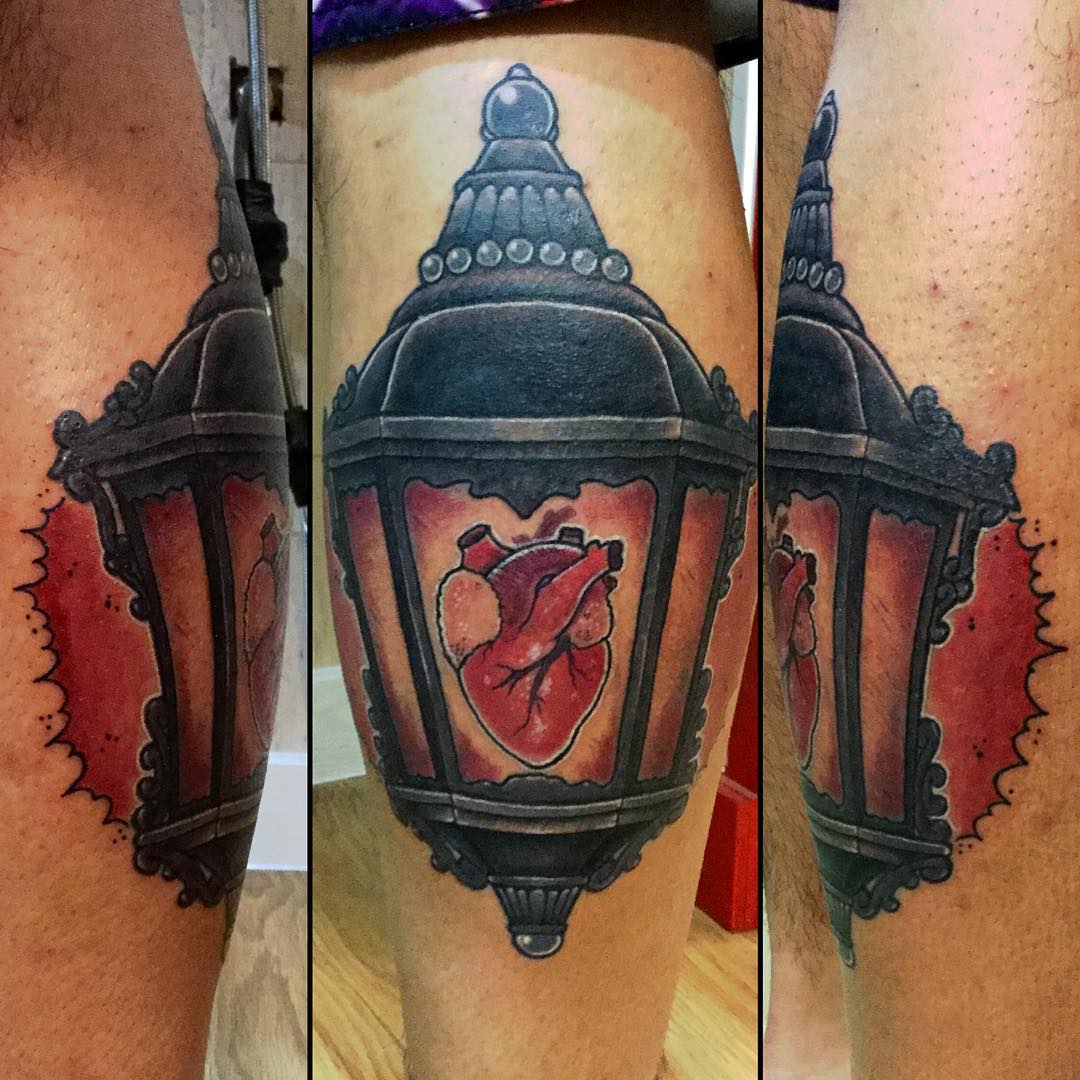 Heart Lantern Tattoo By Coske